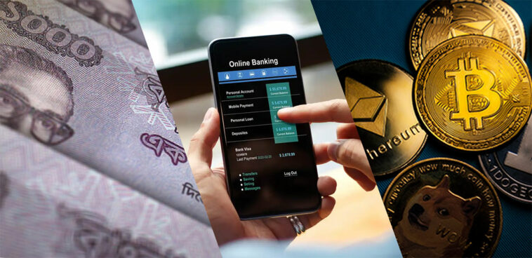 paper currency digital banking and cryptocurrency