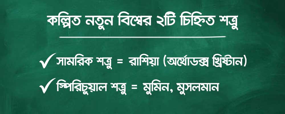 সামরিক শত্রু রাশিয়া এবং স্পিরিচুয়াল শত্রু মুমিন, মুসলমান